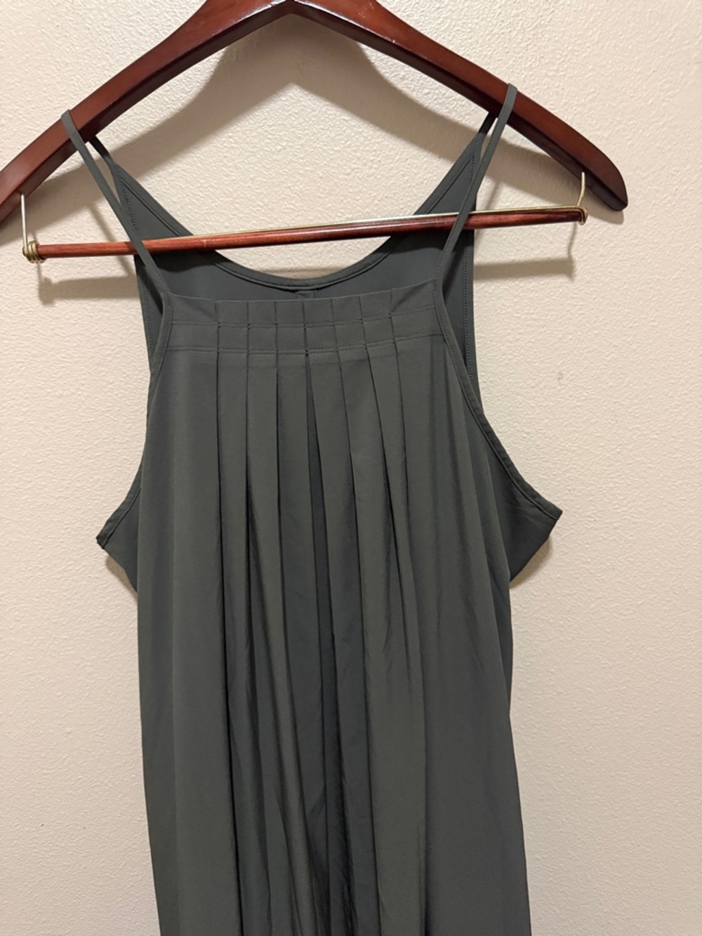 Athleta Olive Maxi Tank Dress with High Side Slits - Picture 4 of 4
